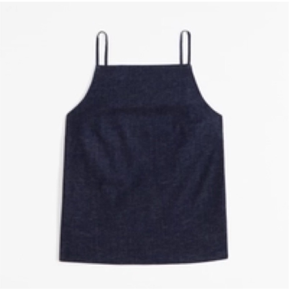 Abercrombie & Fitch Linen-Blend Apron Open Back Tank Top